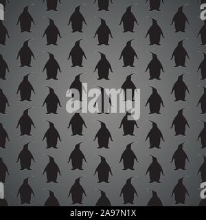 Arctic pinguin vector silhouette. Animal illustration on background. Good for logo, icon, brand desing. From collection. Stock Vector
