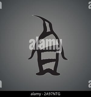 Arctic pinguin vector silhouette. Animal illustration on background. Good for logo, icon or brand desing. From creative collection. Stock Vector