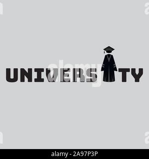 Education and graduation illustrations. Simply flat design. Stock Vector