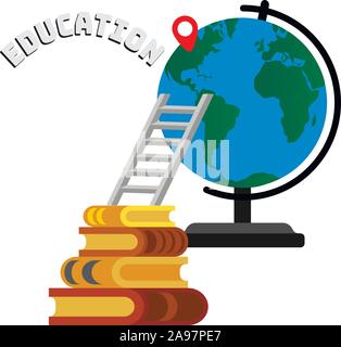 Education and graduation illustrations. Simply flat design. Stock Vector