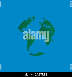 Globe Earth vector illustration. Travel around the world and try to save our planet. So many opportunity you have. Flight around to see more. From fla Stock Vector