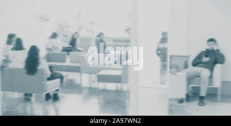 Lobby or office lounge. Blurred. Stock Photo