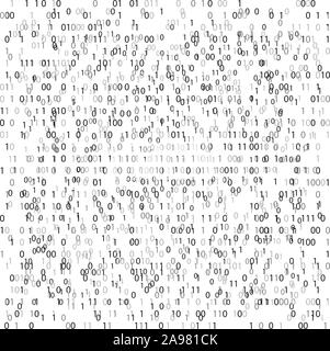 Random Hex and binary code, Isolated on white for you web, internet data background Stock Vector