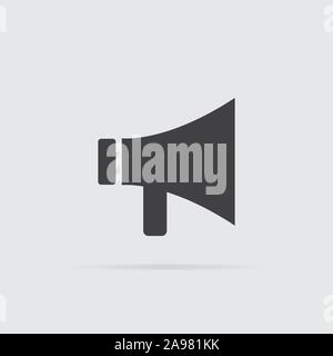 Mouthpiece icon in flat style isolated on grey background. For your design, logo. Vector illustration. Stock Vector