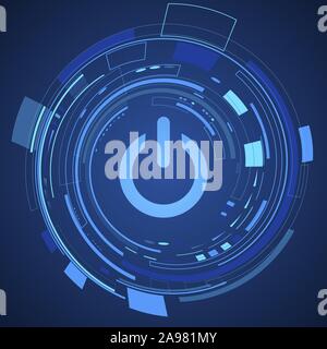 Digital technology icon vector illustration. internet of things template background. Abstract cyberspace network ecosystem innovation design. Iot, sma Stock Vector