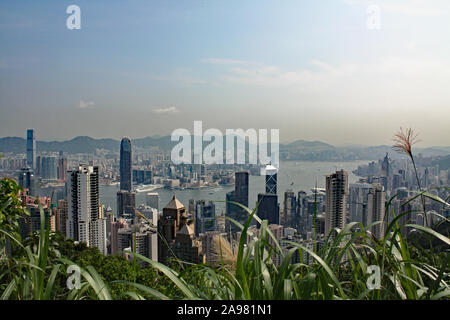 View of Hong Kong from Victoria Peak Stock Photo