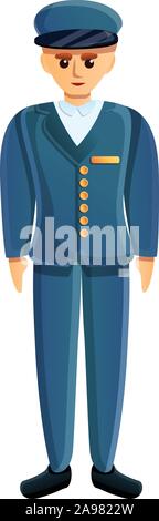 Soldier blue uniform icon. Cartoon of soldier blue uniform vector icon for web design isolated on white background Stock Vector