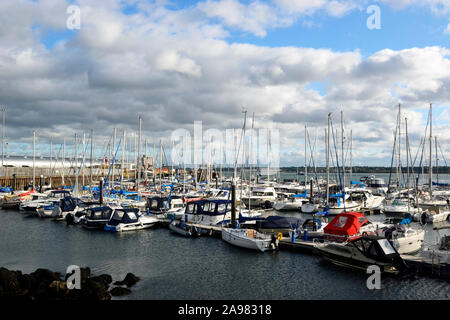 Yachts at Southampton Town Quay Marina, Hampshire, UK Stock Photo