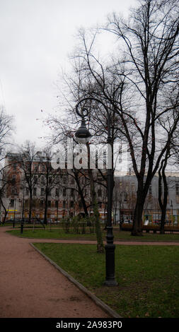 A classic style of lantern. Photo of late autumn. Stock Photo