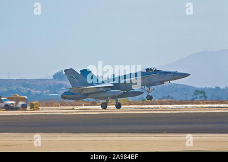 US Marine Corps F/A-18 Hornet fighter aircraft. Stock Photo