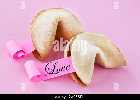 Love and fortune cookies Stock Photo