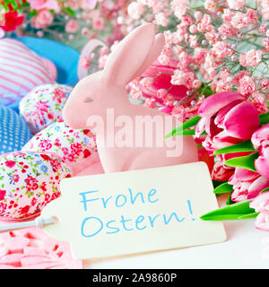 Happy Easter Frohe Ostern Stock Photo