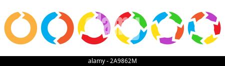 Set of circle arrows for infographic. Vector template for diagram, graph or presentation. Circle arrows. Vector arrow. Stock Vector