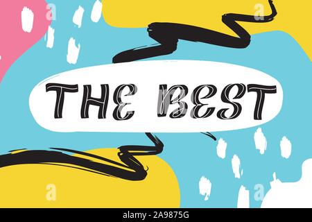 Abstract retro design style with ink texture. Stock Vector