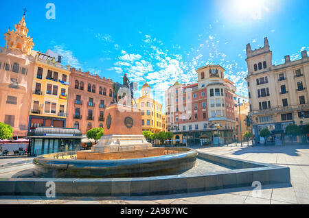 View of main square Tendillas (Plaza de las Tendillas) in downtown Cordoba city. Andalucia, Spain Stock Photo