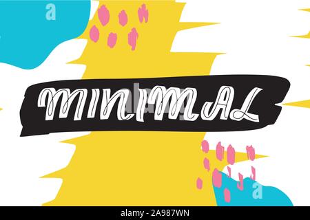 Abstract retro design style with ink texture. Stock Vector