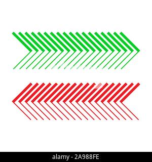 Set of arrows - vector. Arrow icon isolated. Color vector arrows to right and left. Stock Vector