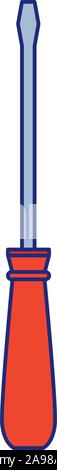 screwdriver tool icon, flat design Stock Vector