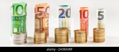 Euro against white background Stock Photo