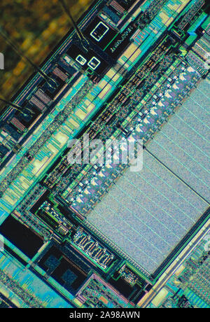 Still life. Close up of microchip. Stock Photo