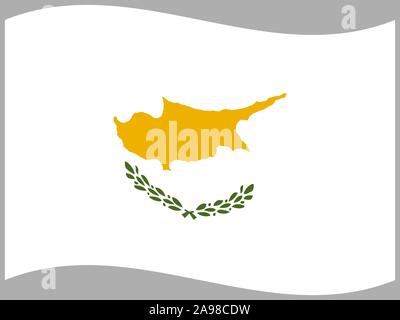 National flag of Republic of Cyprus. original colors and proportion. Simply vector illustration, from countries flag set. Stock Vector