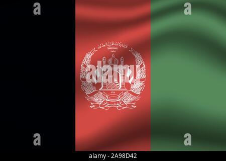 National flag of Islamic Republic of Afghanistan. original colors and proportion. Simply vector illustration, from countries flag set. Stock Vector