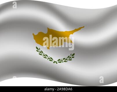 National flag of Republic of Cyprus. original colors and proportion. Simply vector illustration, from countries flag set. Stock Vector