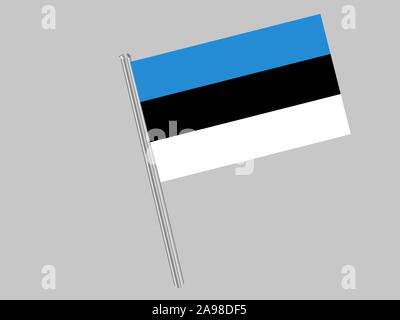 National flag of Republic of Estonia. original colors and proportion. Simply vector illustration, from countries flag set. Stock Vector