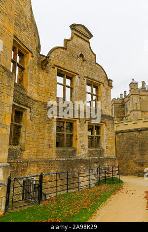 The derelict Terrace Range at Bolsover Castle, Derbyshire, England, UK Stock Photo