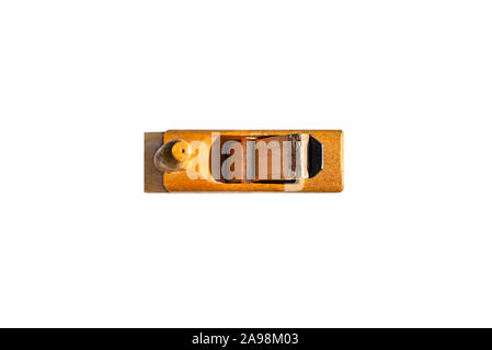 Scraper plane for woods, view from above, isolated on a white background with a clipping path. Stock Photo