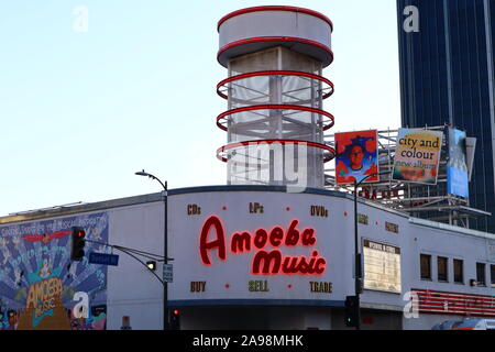 Amoeba Music Store on  Sunset Boulevard, Hollywood - Los Angeles Stock Photo