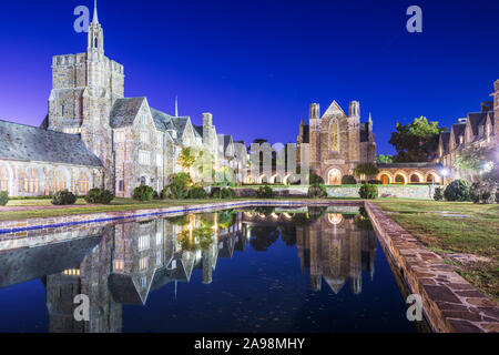 Berry College  historic campus at twilight in Floyd County, Georgia, USA. Stock Photo