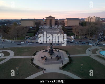 Philadelphia Museum Of Art Drone Photo Stock Photo