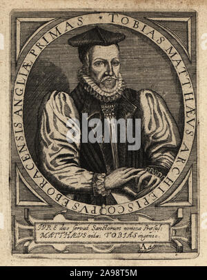 Tobias Matthew, Archbishop of York, 1546-1628. Copperplate ...