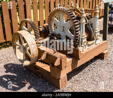 Pu‘unene Sugar Museum & Mill, Hand-Fed Mill Stock Photo