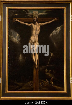 Cristo en la Cruz, El Greco, Catedral Primada, Toledo, Spain Stock Photo