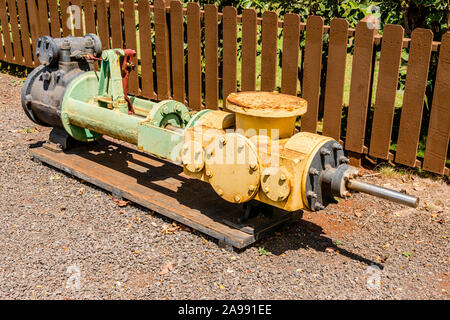 Pu‘unene Sugar Museum & Mill, Massecuite Pump Stock Photo