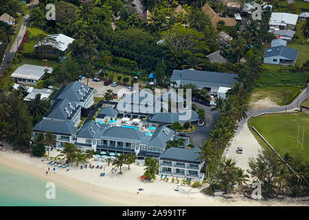 Muri Beach Club Hotel Rarotonga, Muri Lagoon, Rarotonga, Cook Islands, South Pacific - aerial