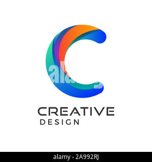Modern Letter C Logo. C Letter Design Vector - Vector Stock Photo