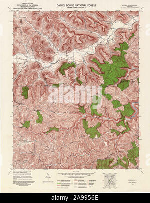 USGS TOPO Map Kentucky KY Alcorn 803285 1952 24000 Stock Photo