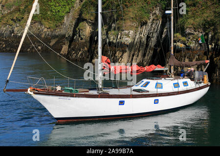 Yacht, Cape Clear Island, Baltimore, County Cork, Ireland Stock Photo