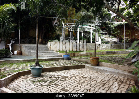 ANTIPOLO CITY, PHILIPPINES - NOVEMBER 13, 2019: Beautiful outdoor garden of a popular tourist destination resort in Antipolo City, Philippines. Stock Photo