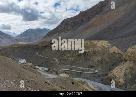 Manali Kaza Road, Himachal Pradesh, India Stock Photo