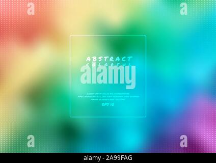 Abstract rainbow background colorful modern party style halftone design with space for your text. vector illustration Stock Vector