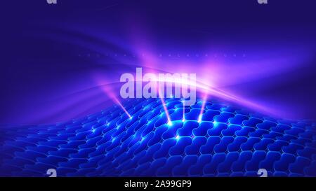 An abstract background of distorted plane with light effect in vector art. Stock Vector