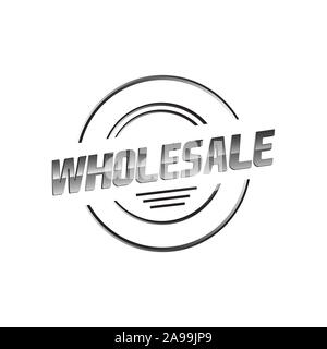 modern style stamp the letter of wholesale logo vector icon element Stock Vector
