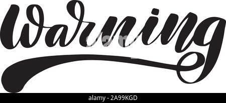 Vector calligraphy illustration isolated on white background.  Stock Vector