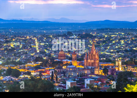 scenery of san miguel de Allende in mexico Stock Photo