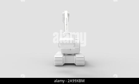 3d rendering of a toy excavator toy isolated in studio background Stock Photo