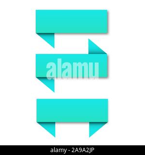 Set of vector paper banners. Colored elements of infographic design. Vector infographic elements isolated Stock Vector